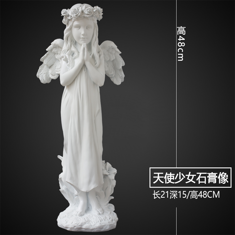 天使像 約30cm 石膏製　女神像 サモトラケ ニケ 石膏像 フィギュア 勝利の女神 インテリア オブジェ レプリカ ホワイト 小 (ホワイト, 小) | ホリック