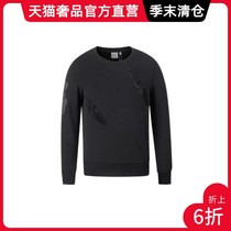 creazioni black cotton patch embroidered autumn sweater top mens autumn and winter high-end fashion brand