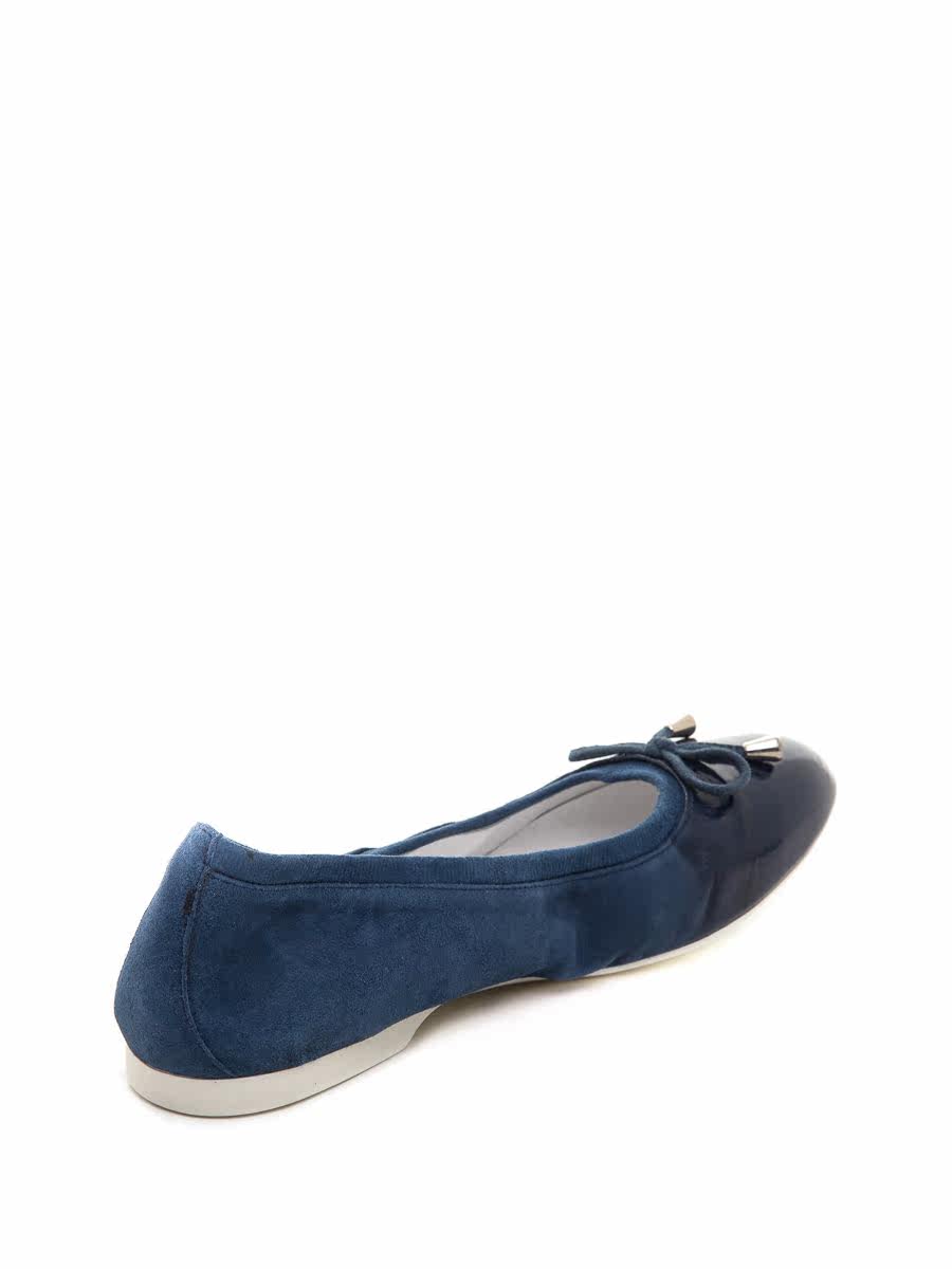 roberto botticelli 蓝色系带蝴蝶结平底鞋