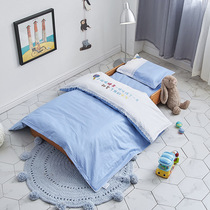 Kindergarten pure cotton Three sets with core six pieces of cotton silk cotton velvet duvet Children small quilt kindergarten nap