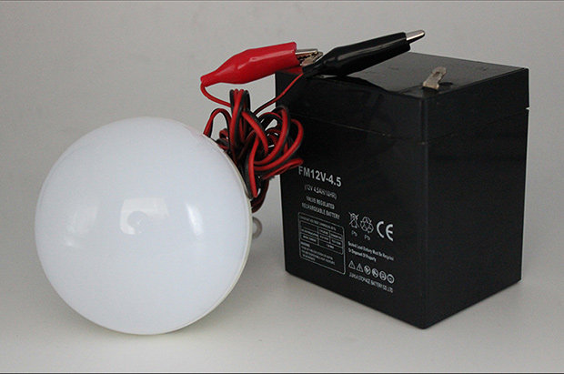 12伏led灯泡电瓶灯12v12w低压直流电摆地摊夜市户外应急照明家用