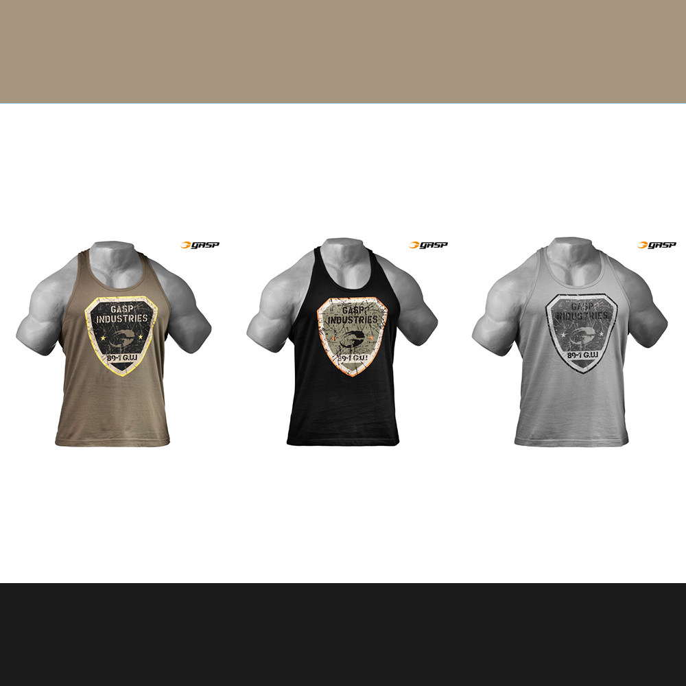 gasp gym t-back盖世璞训练窄t背心[现货]