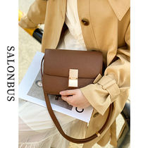 SALONBUS 2022 New Hand Rubbed Tofu Bag Leather Small Variant Pack Small Shoulder Small Cross Bag Woman