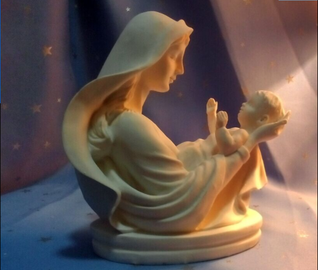 欧式家居精品圣母抱小耶稣圣像摆件母爱母亲节礼物天主教圣物