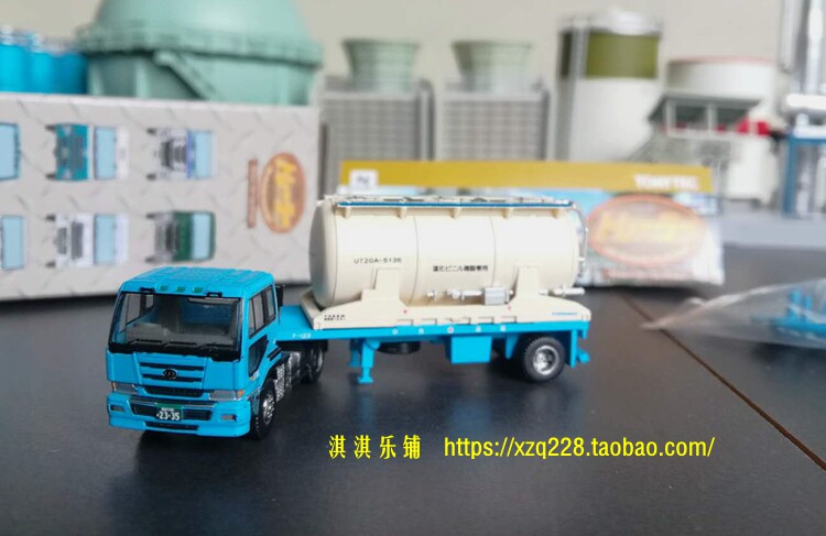 Модель машины tomytec㊣1：150拖车10弹 五十铃三菱 ud日野  集装箱化学品挂车