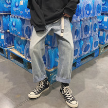 Jeans Mens straight cylinder loose ins Chains Spring autumn 90% wide leg Pants Cec Trend 100 Ride Handsome and casual pants