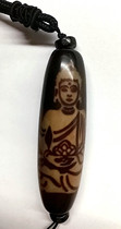 Tianzhu old material Buddha character Buddha statue pendant with six characters big Ming curse accessories 2*7cm