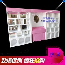 Mirror baking paint European bag cosmetics display cabinet boutique shelf beauty salon store container jewelry display cabinet