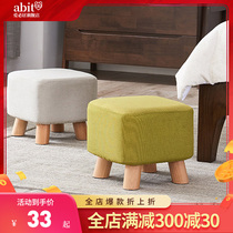 Small Stool Home Solid Wood Round Stool Tea Table Short Stool Creative Wear and stool Sofa Stool Bench bench swap Shoe stool