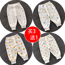 Baby pants spring and autumn cotton thin 0-6 months newborn 3 trousers autumn men and women baby leggings 1 year old 2