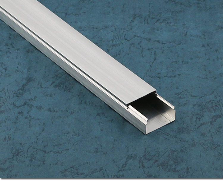 30*20铝合金方型线槽 明装布线槽金属室外内行线槽免钉方形卡槽