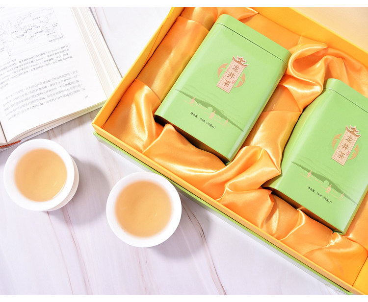 天心荷塘龙井绿茶礼盒200克盒