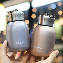 Thermos cup Female ins Harajuku style small cute simple literature and art male student small fresh portable mini big belly cup