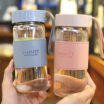 High value Cup Nordic style with filter screen tea cup anti-scalding glass cup with lid high temperature resistant mens and Womens Cup