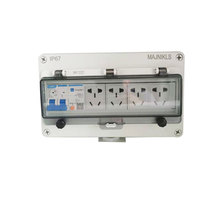 Rainproof outdoor 17-hole outdoor waterproof socket 56SO310F electric car charging with leakage power socket