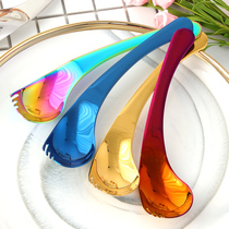 304 stainless steel spoon creative curved spoon Fork integrated curved deep spoon home restaurant creative spoon