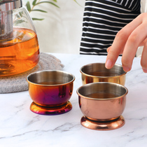 304 stainless steel tea cup kung fu tea small cup drinking water cup white wine glass