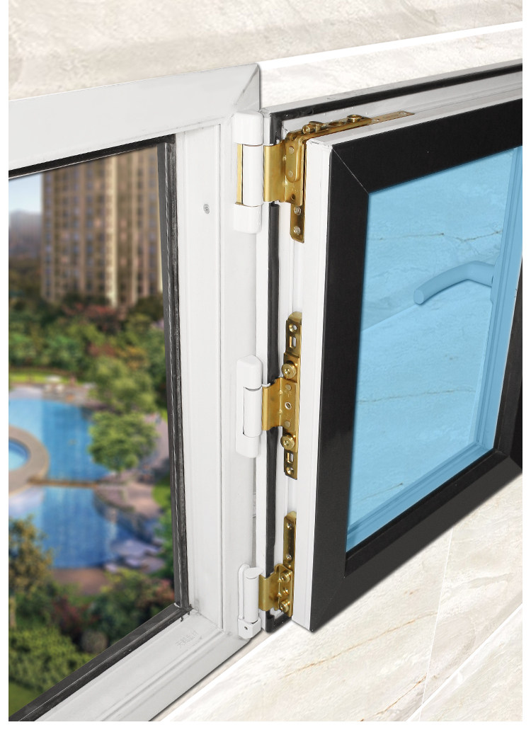 老式隐藏塑钢窗户合页塑钢门窗脚部铰链平开窗合叶内外开门配件