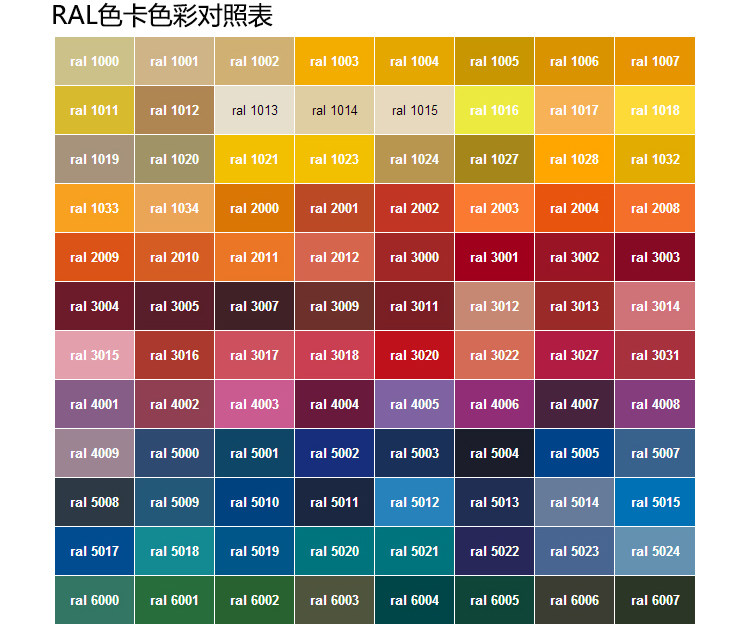 ral色卡k5劳尔色卡-油漆涂料色卡塑胶色卡全光/半光可选