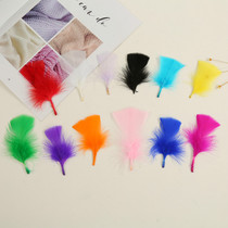 New flat turkey feather crafts toy decoration manufacturers jewelry accessories gift box filled with chicken feathers