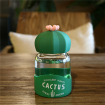 Creative Korean version of heat-resistant glass Cute small fresh student mini kettle Men and women children outdoor drinking water cup