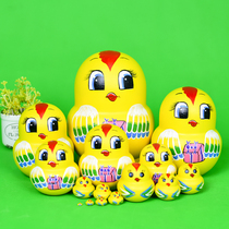 Imported Russian doll 15-layer chicken handmade holiday gift children's educational toys creative ornaments