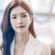 Three ten Just the same money chain Women Xia Xiaolong Design Sense pure silver Wang Mannie lock bone chain sweet and simple temperament wave