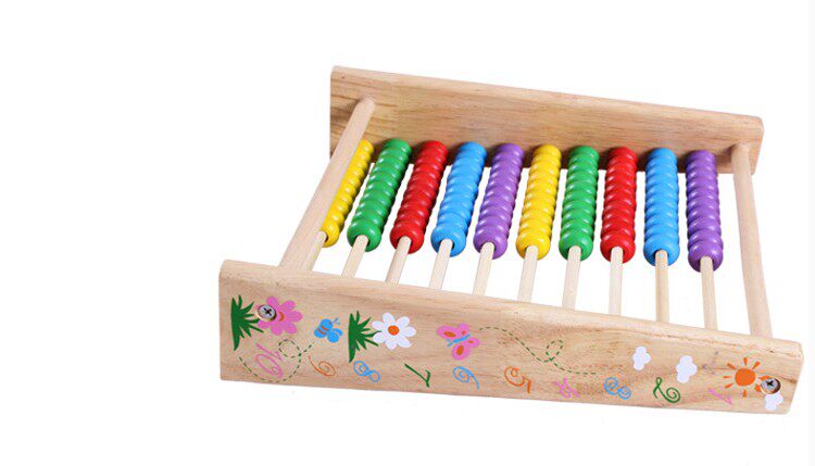 大号儿童架木制 计算早教珠算架算盘宝宝算术架算珠有中性教具