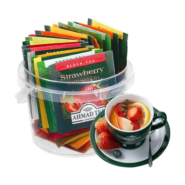 AHMAD TEA亚曼缤纷茶桶18味水果袋泡红茶办公室女生养生花茶18包