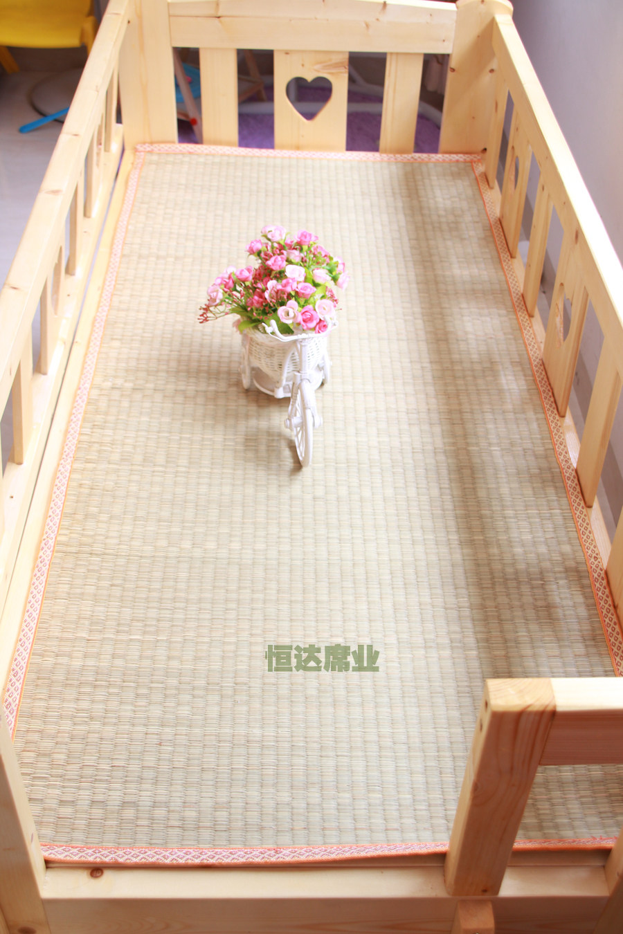 儿童草席凉席加厚婴儿宝宝摇床小孩席子幼儿园新生儿午睡专用定做