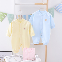 Baby spring and summer uniforms newborn monk uniforms newborn baby pajamas Hayi spring and autumn summer pure cotton climbing suit