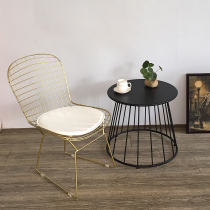 Balcony table and chairs Nordic minimalist modern iron art tea table sofa edge a few living room tea table small table round small tea table