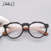 Japanese big face handmade round frame thick frame glasses frame retro big frame mens wooden myopia glasses frame foreign trade order