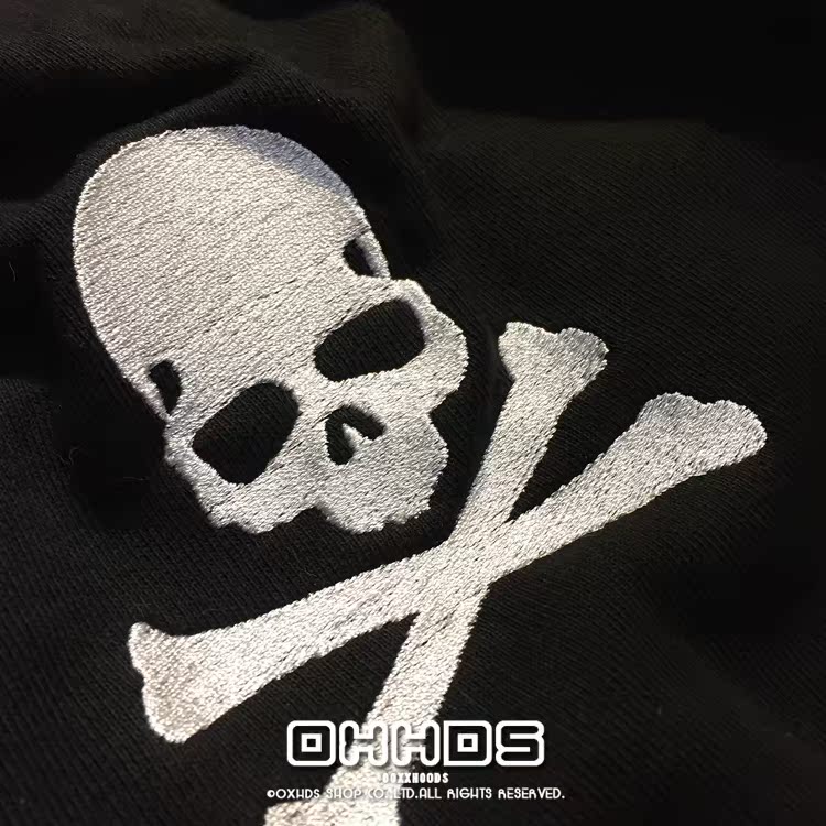 包邮18青年学生抖音快手网红刺绣骷髅头低档裤男女同款跨裤纯棉_5折