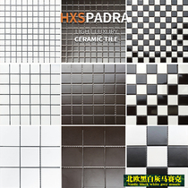 HXSpaDRA ceramic mosaic tiles black and white gray kitchen bathroom Balroom balcony anti-slip wall tile