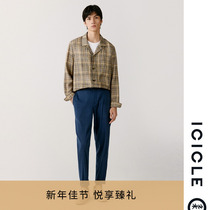 ICICLE Zhihe Mens Tight Hemp Elastic Carrot Pants