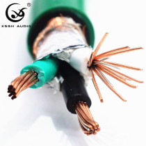 Mai Jingtu 3-core pure copper silver plated mixed audio amplifier cd power cord electrical connection cable loose wire 18mm