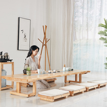 Japanese solid wood Tatami tea table Zen tea table Windowsill low table Tea table Sitting Kang table Balcony bay window table Large