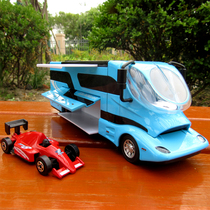 Room Toy Boy Car Set Simulation Alloy Model Double-decker Bus Childrens Puzzle Racing