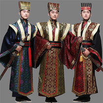 Ancient costume Male Han costume Tang costume Qin Dynasty Spring and Autumn Warring States Three Kingdoms courtiers official costume Han Dynasty minister ancient performance costume