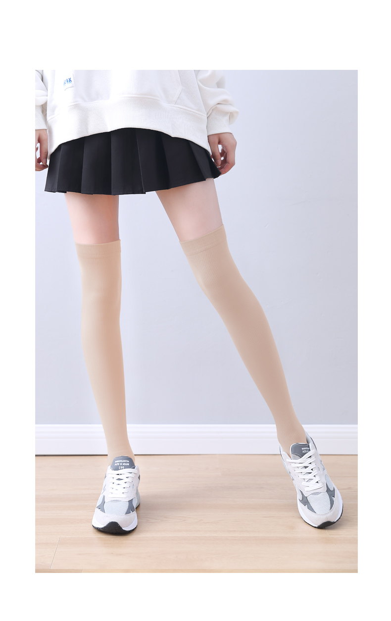 秋冬过膝袜女压力大码瘦腿jk日系胖mm加大加肥200斤长高筒大腿袜