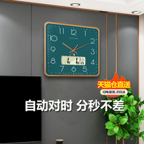 TIMESS radio watch hanging clock living room home fashion night clock hanging wall creative 10000-year calendar light extravagant wall hanging table