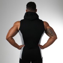 Oudan cattle goods mens stretch fitness vest sleeveless hooded vest 0 5 2532