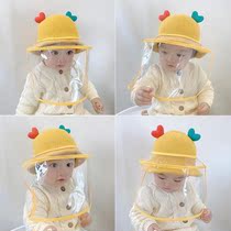 Baby out protective cover baby anti-droplet cap Winter Childrens mask wool protective cap windproof detachable