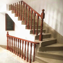 Solid wood stair handrail custom villa simple modern railing Duplex European-style Chinese attic guardrail Balcony fence