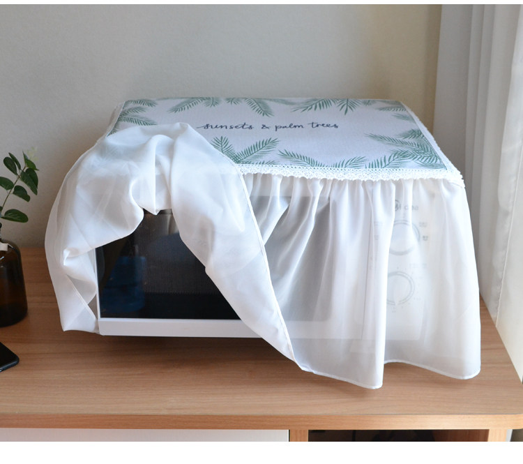 四面微波炉套子防尘罩全包烤箱罩格兰仕美的微波炉帘盖巾盖布北欧