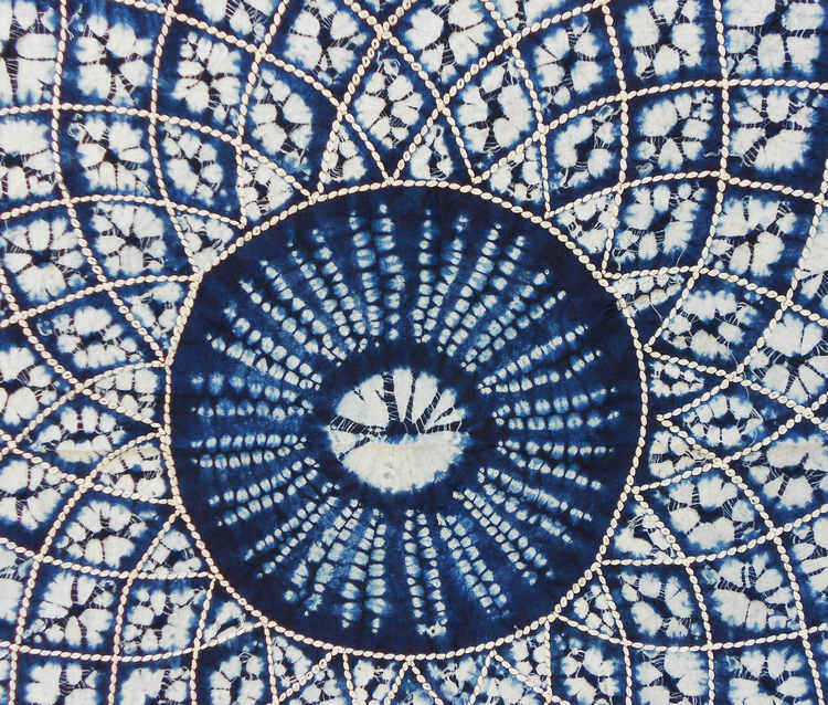 现货云南民族大理白族特色纯手工扎染小床单沙发布餐桌布[珍珠花]