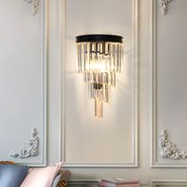 Nordic wall lamp Living room background wall Balcony aisle lamp Crystal creative personality household simple bedroom bedside lamp