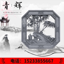 Qinghui factory direct sales cement flower window brick carving ancient building transparent carved window Chinese fan-shaped window garden decorative wall