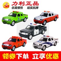 Lili childrens toys American pickup truck 2-6 years old baby boy and girl police car inertial car Birthday gift